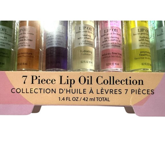 EXPRESSIONS 7pc Lip Oil Collection w Essential Oils Hydrating Roll On Lip Oils - Picture 5 of 6